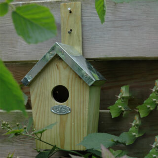 Vogelhuisje - Winterkoning Zinken dak sfeer