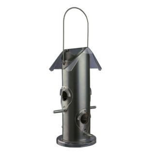 Voederdispenser hangend - metaal - Grijs-0