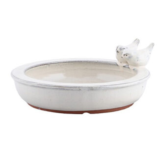 Vogelbad Rond Keramiek - Creme-0